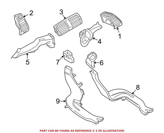 BMW Dashboard Air Vent 64227059189